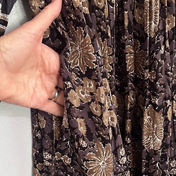 Free People Boho Floral Paisley Peasant Dress NWT Size Medium Cottagecore Hippie - Picture 4 of 8